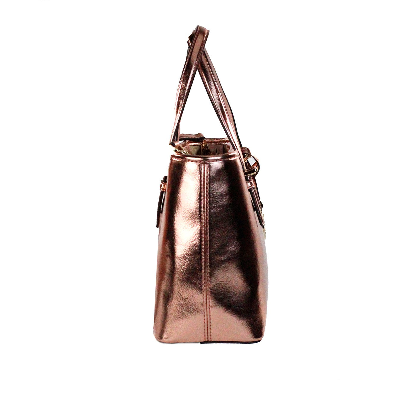 Michael Kors Jet Set Primrose Metallic XS Carryall Top Zip Tote Bag Handbag